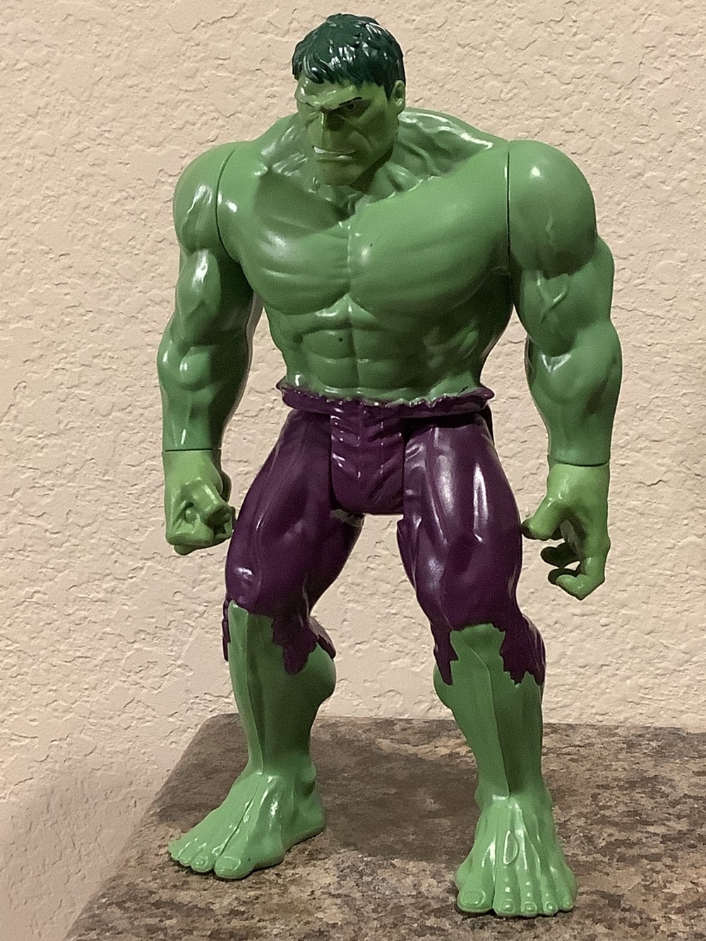 Vintage 2013 Green Hulk Action Figure with Purple Pants - Kids Toys